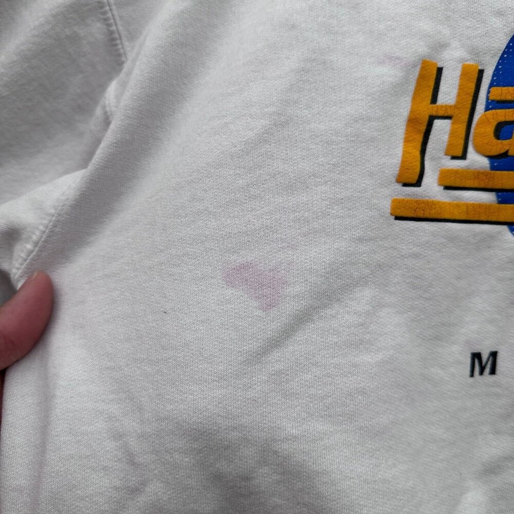 Vintage Hard Rock Cafe Sweatshirt Mens M White Montreal Canada Pullover 80s - Picture 10 of 12